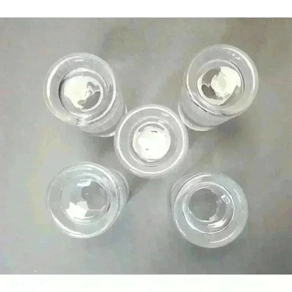 Crystal Highball Tumblers Modern Rough Cut (Set of 5 Drinking Glasses) Barware - Picture 4 of 5